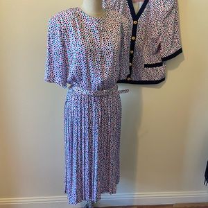 Vintage 80’s Polkadot dress with jacket
